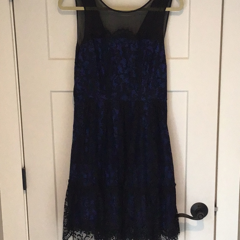 Moulinette Soeurs sleeveless cocktail dress - black/blue - 10